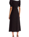 Alessandra Rich 'polka dot silk midi dress'