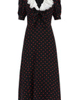 Alessandra Rich 'polka dot silk midi dress'