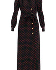 Alessandra Rich silk maxi dress with polka dots