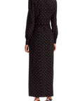 Alessandra Rich silk maxi dress with polka dots