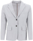 Thom Browne seersucker single-breasted jacket