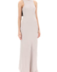 Ami Alexandre Matiussi maxi crepe dress with bias cuts