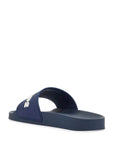 Dsquared2 navy blue polyurethane slippers with minimalist design and leather sole