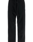 Fear Of God wide leg black cotton and wool pants