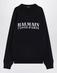 Balmain Blue wool sweater with logo
