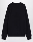 Balmain Blue wool sweater with logo