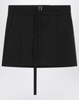 Sportmax Black mini skirt in wool