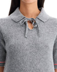 Thom Browne short-sleeved merino wool polo