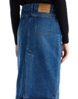 Ami Alexandre Matiussi denim midi skirt in seven