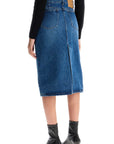 Ami Alexandre Matiussi denim midi skirt in seven