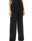 Ami Alexandre Matiussi wide-legged pinstripe trousers with