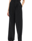 Ami Alexandre Matiussi wide-legged pinstripe trousers with