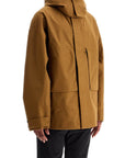 Herno Laminar light brown waterproof short jacket in polyester with hood