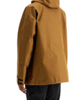 Herno Laminar light brown waterproof short jacket in polyester with hood