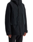 Herno Laminar short black waterproof jacket for men in polyester with hood