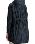 HERNO dark blue technical taffeta waterproof parka with hood