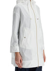 HERNO white waterproof 3/4 sleeve parka techn taffeta