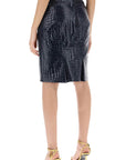 Tom Ford crocodile effect leather skirt