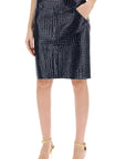 Tom Ford crocodile effect leather skirt