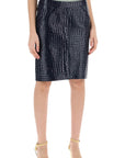 Tom Ford crocodile effect leather skirt