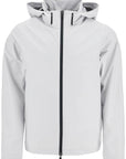 HERNO light gray polyester waterproof bomber with hood