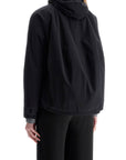 Herno Laminar short black waterproof polyamide jacket with hood and zip