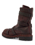 Guidi dark red horse leather boots with adjustable straps