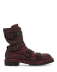 Guidi dark red horse leather boots with adjustable straps