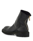 Guidi black horse leather high zip boots