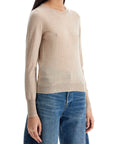 Golden Goose light beige merino wool women's crew neck sweater