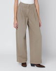 Golden Goose Wide khaki green trousers