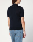 Golden Goose Navy blue polo in virgin wool