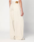 HAIKURE Wide ecru corduroy trousers