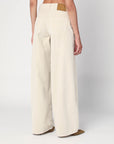 HAIKURE Wide ecru corduroy trousers