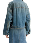 Haikure denim boxy jacket with spencer