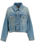 Haikure denim boxy jacket with spencer