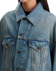 Haikure denim boxy jacket with spencer