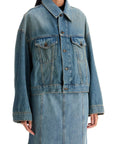 Haikure denim boxy jacket with spencer