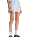 Homme Girls light blue high-waisted cotton boxer shorts