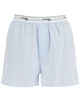 Homme Girls light blue high-waisted cotton boxer shorts