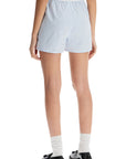 Homme Girls light blue high-waisted cotton boxer shorts