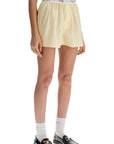 Homme Girls high-waisted pale yellow cotton boxer