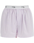 Homme Girls high-waisted lavender striped boxer