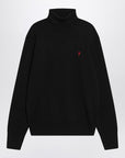 Ami Paris Black turtleneck sweater Ami De Coeur