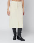 Jil Sander Vanilla-coloured wool skirt