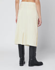 Jil Sander Vanilla-coloured wool skirt