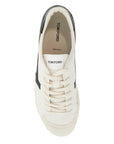 Tom Ford white low top leather sneakers with velcro