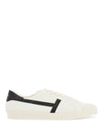 Tom Ford white low top leather sneakers with velcro