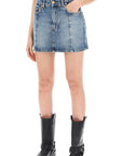 Ganni denim mini skirt