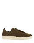 Tom Ford khaki suede low top sneakers with rubber sole